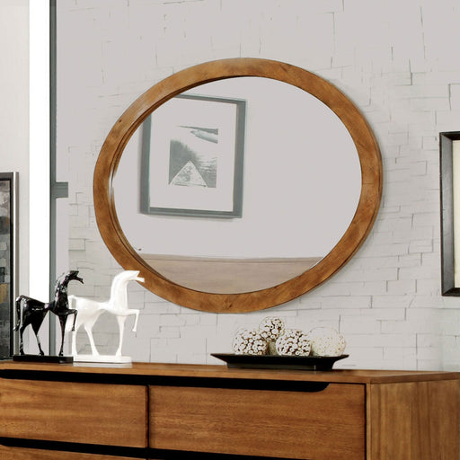 Lennart Oak Oval Mirror - Premium Mirror from FOA East - Just $163.80! Shop now at Furniture Wholesale Plus  We are the best furniture store in Nashville, Hendersonville, Goodlettsville, Madison, Antioch, Mount Juliet, Lebanon, Gallatin, Springfield, Murfreesboro, Franklin, Brentwood