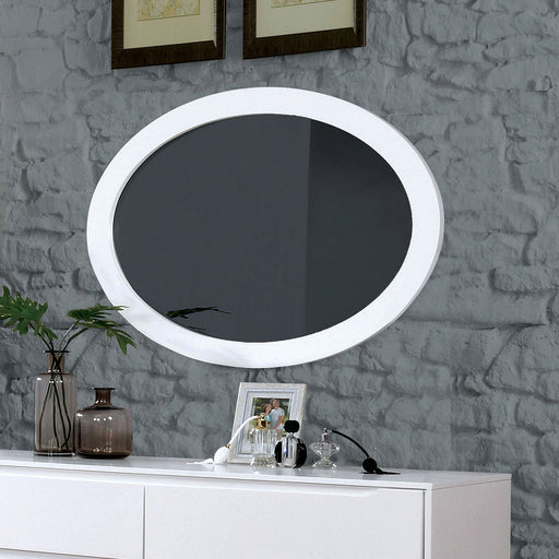 LENNART II White Oval Mirror - Premium Mirror from FOA East - Just $163.80! Shop now at Furniture Wholesale Plus  We are the best furniture store in Nashville, Hendersonville, Goodlettsville, Madison, Antioch, Mount Juliet, Lebanon, Gallatin, Springfield, Murfreesboro, Franklin, Brentwood