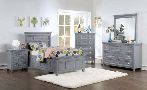 CASTLILE Twin Bed, Gray - Premium Bed from FOA East - Just $865.80! Shop now at Furniture Wholesale Plus  We are the best furniture store in Nashville, Hendersonville, Goodlettsville, Madison, Antioch, Mount Juliet, Lebanon, Gallatin, Springfield, Murfreesboro, Franklin, Brentwood
