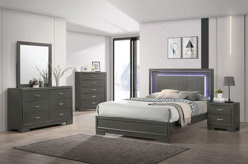 ALISON E.King Bed, Dark Walnut - Premium Bed from FOA East - Just $842.40! Shop now at Furniture Wholesale Plus  We are the best furniture store in Nashville, Hendersonville, Goodlettsville, Madison, Antioch, Mount Juliet, Lebanon, Gallatin, Springfield, Murfreesboro, Franklin, Brentwood