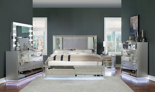 BELLADONNA Queen Bed, Silver - Premium Bed from FOA East - Just $1312.35! Shop now at Furniture Wholesale Plus  We are the best furniture store in Nashville, Hendersonville, Goodlettsville, Madison, Antioch, Mount Juliet, Lebanon, Gallatin, Springfield, Murfreesboro, Franklin, Brentwood