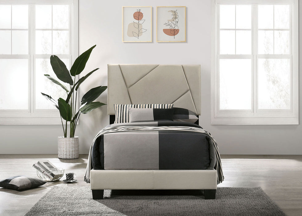 CLEOME Twin Bed, Light Gray - Premium Bed from FOA East - Just $206.70! Shop now at Furniture Wholesale Plus  We are the best furniture store in Nashville, Hendersonville, Goodlettsville, Madison, Antioch, Mount Juliet, Lebanon, Gallatin, Springfield, Murfreesboro, Franklin, Brentwood