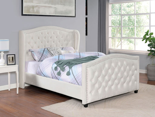 KERRAN Queen Bed, Ivory - Premium Bed from FOA East - Just $540.15! Shop now at Furniture Wholesale Plus  We are the best furniture store in Nashville, Hendersonville, Goodlettsville, Madison, Antioch, Mount Juliet, Lebanon, Gallatin, Springfield, Murfreesboro, Franklin, Brentwood