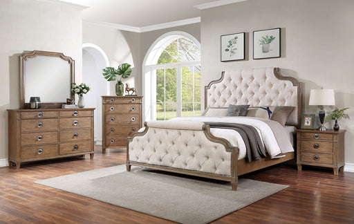 FATIMA Cal.King Bed, Rustic Natural/Beige - Premium Bed from FOA East - Just $1386.45! Shop now at Furniture Wholesale Plus  We are the best furniture store in Nashville, Hendersonville, Goodlettsville, Madison, Antioch, Mount Juliet, Lebanon, Gallatin, Springfield, Murfreesboro, Franklin, Brentwood