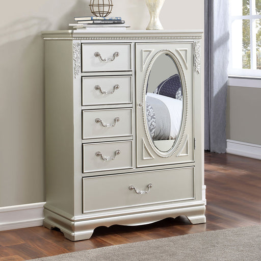ALECIA Armoire, Silver - Premium Armoire from FOA East - Just $748.80! Shop now at Furniture Wholesale Plus  We are the best furniture store in Nashville, Hendersonville, Goodlettsville, Madison, Antioch, Mount Juliet, Lebanon, Gallatin, Springfield, Murfreesboro, Franklin, Brentwood