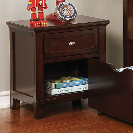 Brogan Brown Cherry Night Stand - Premium Nightstand from FOA East - Just $163.80! Shop now at Furniture Wholesale Plus  We are the best furniture store in Nashville, Hendersonville, Goodlettsville, Madison, Antioch, Mount Juliet, Lebanon, Gallatin, Springfield, Murfreesboro, Franklin, Brentwood