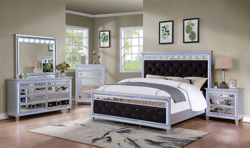 MAIREAD E.King Bed, Silver/Black - Premium Bed from FOA East - Just $1499.55! Shop now at Furniture Wholesale Plus  We are the best furniture store in Nashville, Hendersonville, Goodlettsville, Madison, Antioch, Mount Juliet, Lebanon, Gallatin, Springfield, Murfreesboro, Franklin, Brentwood