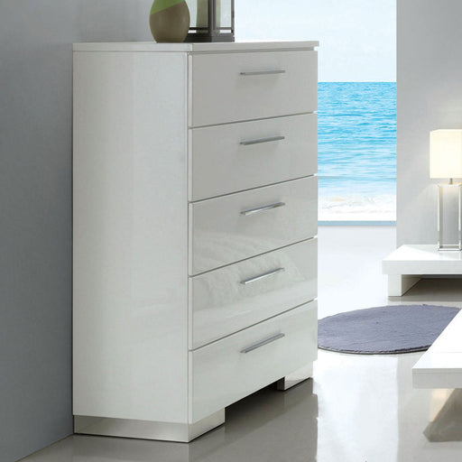 Christie Glossy White Chest - Premium Chest from FOA East - Just $610.35! Shop now at Furniture Wholesale Plus  We are the best furniture store in Nashville, Hendersonville, Goodlettsville, Madison, Antioch, Mount Juliet, Lebanon, Gallatin, Springfield, Murfreesboro, Franklin, Brentwood