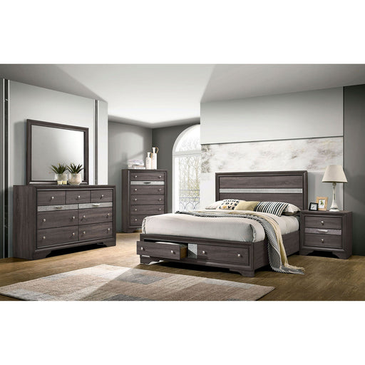 Chrissy Gray 5 Pc. Queen Bedroom Set w/ Chest - Premium Bedroom Set from FOA East - Just $2035.80! Shop now at Furniture Wholesale Plus  We are the best furniture store in Nashville, Hendersonville, Goodlettsville, Madison, Antioch, Mount Juliet, Lebanon, Gallatin, Springfield, Murfreesboro, Franklin, Brentwood