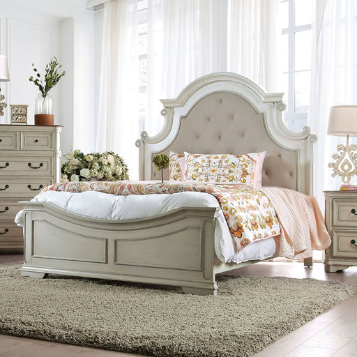 Pembroke Antique Whitewash Queen Bed - Premium Bed from FOA East - Just $1010.10! Shop now at Furniture Wholesale Plus  We are the best furniture store in Nashville, Hendersonville, Goodlettsville, Madison, Antioch, Mount Juliet, Lebanon, Gallatin, Springfield, Murfreesboro, Franklin, Brentwood