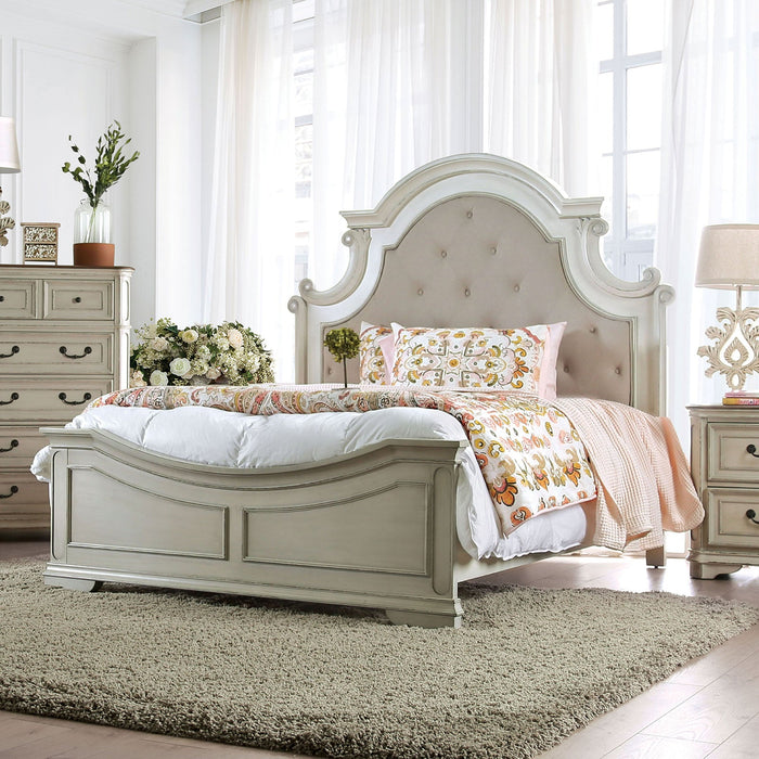 Pembroke Antique Whitewash Cal.King Bed - Premium Bed from FOA East - Just $1216.80! Shop now at Furniture Wholesale Plus  We are the best furniture store in Nashville, Hendersonville, Goodlettsville, Madison, Antioch, Mount Juliet, Lebanon, Gallatin, Springfield, Murfreesboro, Franklin, Brentwood