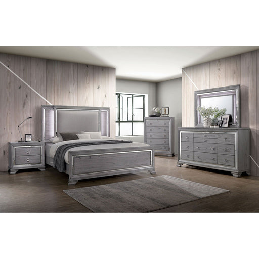 Alanis Light Gray 4 Pc. Queen Bedroom Set - Premium Bedroom Set from FOA East - Just $2954.25! Shop now at Furniture Wholesale Plus  We are the best furniture store in Nashville, Hendersonville, Goodlettsville, Madison, Antioch, Mount Juliet, Lebanon, Gallatin, Springfield, Murfreesboro, Franklin, Brentwood