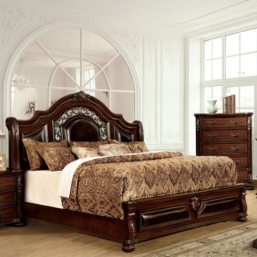 Flandreau Brown Cherry/Espresso Queen Bed - Premium Bed from FOA East - Just $1265.55! Shop now at Furniture Wholesale Plus  We are the best furniture store in Nashville, Hendersonville, Goodlettsville, Madison, Antioch, Mount Juliet, Lebanon, Gallatin, Springfield, Murfreesboro, Franklin, Brentwood