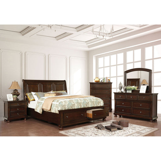 Castor Brown Cherry 5 Pc. Queen Bedroom Set w/ 2NS - Premium Bedroom Set from FOA East - Just $2367.30! Shop now at Furniture Wholesale Plus  We are the best furniture store in Nashville, Hendersonville, Goodlettsville, Madison, Antioch, Mount Juliet, Lebanon, Gallatin, Springfield, Murfreesboro, Franklin, Brentwood