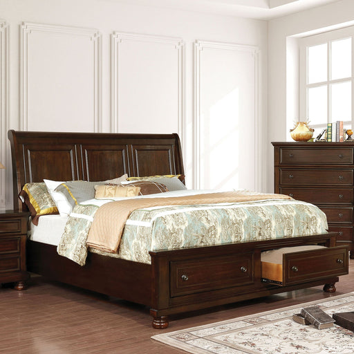 Castor Brown Cherry E.King Bed - Premium Bed from FOA East - Just $1010.10! Shop now at Furniture Wholesale Plus  We are the best furniture store in Nashville, Hendersonville, Goodlettsville, Madison, Antioch, Mount Juliet, Lebanon, Gallatin, Springfield, Murfreesboro, Franklin, Brentwood