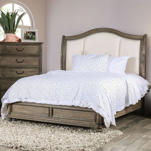 BELGRADE II Rustic Natural Tone/Ivory Cal.King Bed - Premium Bed from FOA East - Just $1171.95! Shop now at Furniture Wholesale Plus  We are the best furniture store in Nashville, Hendersonville, Goodlettsville, Madison, Antioch, Mount Juliet, Lebanon, Gallatin, Springfield, Murfreesboro, Franklin, Brentwood