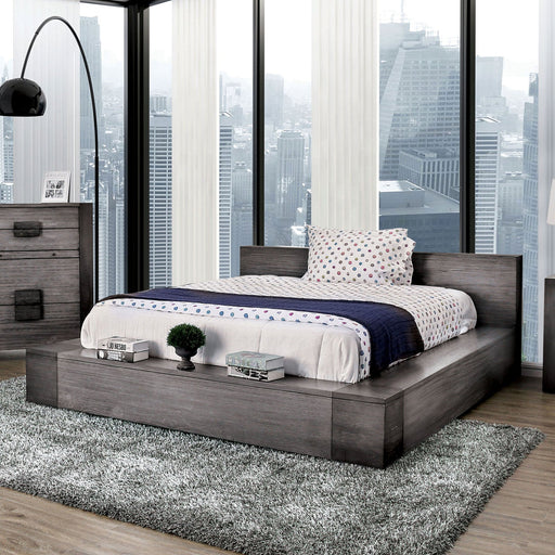 Janeiro Gray Cal.King Bed - Premium Bed from FOA East - Just $1101.75! Shop now at Furniture Wholesale Plus  We are the best furniture store in Nashville, Hendersonville, Goodlettsville, Madison, Antioch, Mount Juliet, Lebanon, Gallatin, Springfield, Murfreesboro, Franklin, Brentwood