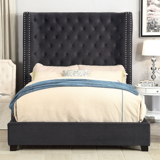 ROSABELLE Cal.King Bed, Dark Gray - Premium Bed from FOA East - Just $1054.95! Shop now at Furniture Wholesale Plus  We are the best furniture store in Nashville, Hendersonville, Goodlettsville, Madison, Antioch, Mount Juliet, Lebanon, Gallatin, Springfield, Murfreesboro, Franklin, Brentwood