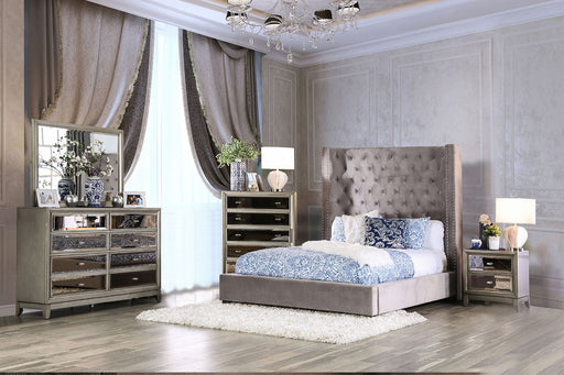 ROSABELLE Queen Bed, Gray - Premium Bed from FOA East - Just $914.55! Shop now at Furniture Wholesale Plus  We are the best furniture store in Nashville, Hendersonville, Goodlettsville, Madison, Antioch, Mount Juliet, Lebanon, Gallatin, Springfield, Murfreesboro, Franklin, Brentwood