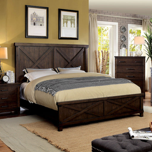 Bianca Dark Walnut E.King Bed - Premium Bed from FOA East - Just $865.80! Shop now at Furniture Wholesale Plus  We are the best furniture store in Nashville, Hendersonville, Goodlettsville, Madison, Antioch, Mount Juliet, Lebanon, Gallatin, Springfield, Murfreesboro, Franklin, Brentwood