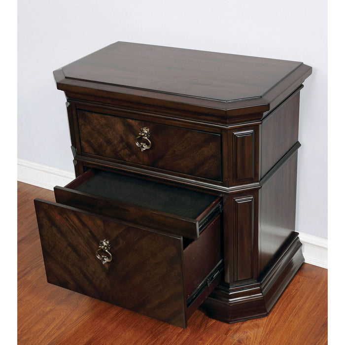 Calliope Espresso Night Stand - Premium Nightstand from FOA East - Just $395.85! Shop now at Furniture Wholesale Plus  We are the best furniture store in Nashville, Hendersonville, Goodlettsville, Madison, Antioch, Mount Juliet, Lebanon, Gallatin, Springfield, Murfreesboro, Franklin, Brentwood