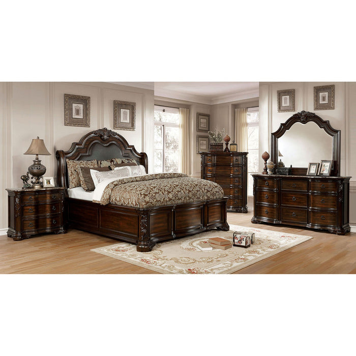 Niketas Brown Cherry/Espresso 5 Pc. Queen Bedroom Set w/ Chest - Premium Bedroom Set from FOA East - Just $4574.70! Shop now at Furniture Wholesale Plus  We are the best furniture store in Nashville, Hendersonville, Goodlettsville, Madison, Antioch, Mount Juliet, Lebanon, Gallatin, Springfield, Murfreesboro, Franklin, Brentwood