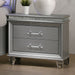 MADDIE Night Stand, Silver - Premium Nightstand from FOA East - Just $491.40! Shop now at Furniture Wholesale Plus  We are the best furniture store in Nashville, Hendersonville, Goodlettsville, Madison, Antioch, Mount Juliet, Lebanon, Gallatin, Springfield, Murfreesboro, Franklin, Brentwood