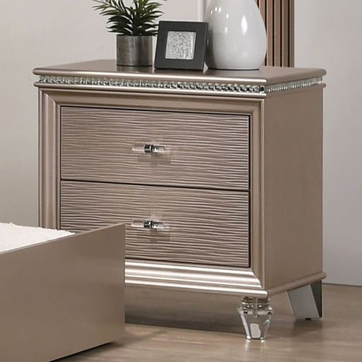 ALLIE Night Stand, Rose Gold - Premium Nightstand from FOA East - Just $325.65! Shop now at Furniture Wholesale Plus  We are the best furniture store in Nashville, Hendersonville, Goodlettsville, Madison, Antioch, Mount Juliet, Lebanon, Gallatin, Springfield, Murfreesboro, Franklin, Brentwood