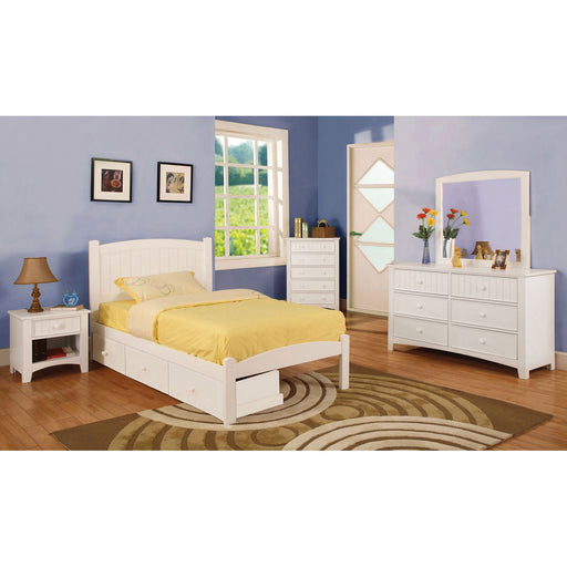 Caren White 4 Pc. Full Bedroom Set - Premium Bedroom Set from FOA East - Just $1146.60! Shop now at Furniture Wholesale Plus  We are the best furniture store in Nashville, Hendersonville, Goodlettsville, Madison, Antioch, Mount Juliet, Lebanon, Gallatin, Springfield, Murfreesboro, Franklin, Brentwood