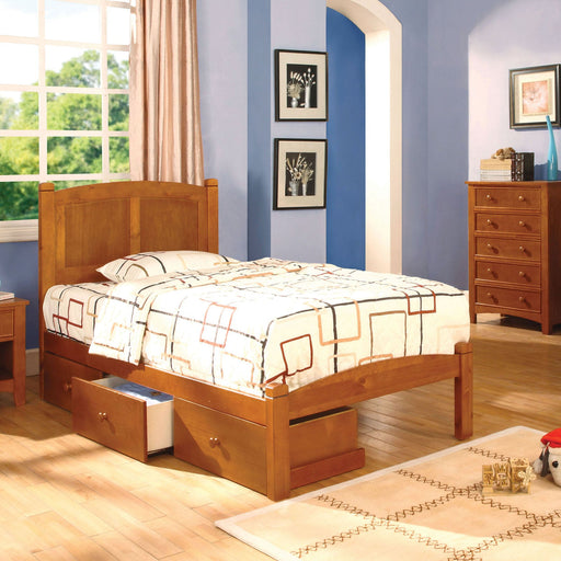 Cara Oak Twin Bed - Premium Bed from FOA East - Just $257.40! Shop now at Furniture Wholesale Plus  We are the best furniture store in Nashville, Hendersonville, Goodlettsville, Madison, Antioch, Mount Juliet, Lebanon, Gallatin, Springfield, Murfreesboro, Franklin, Brentwood