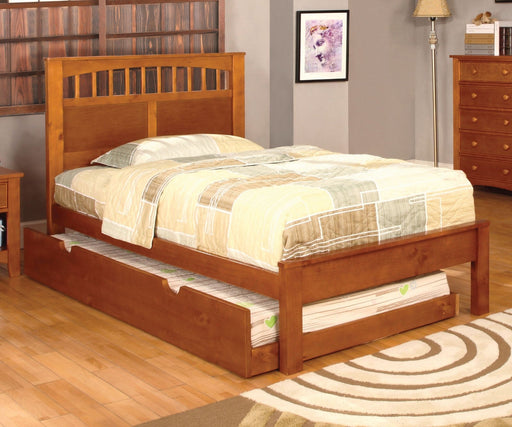 Carus Oak Twin Bed - Premium Bed from FOA East - Just $257.40! Shop now at Furniture Wholesale Plus  We are the best furniture store in Nashville, Hendersonville, Goodlettsville, Madison, Antioch, Mount Juliet, Lebanon, Gallatin, Springfield, Murfreesboro, Franklin, Brentwood