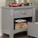 Caren Gray Night Stand - Premium Nightstand from FOA East - Just $163.80! Shop now at Furniture Wholesale Plus  We are the best furniture store in Nashville, Hendersonville, Goodlettsville, Madison, Antioch, Mount Juliet, Lebanon, Gallatin, Springfield, Murfreesboro, Franklin, Brentwood