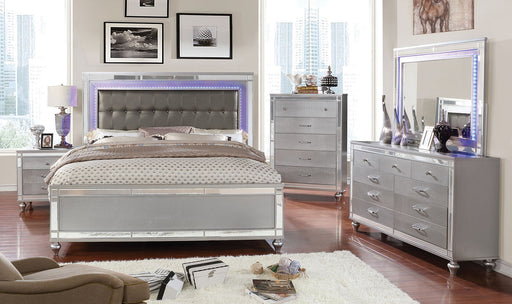 Brachium Silver 4 Pc. Queen Bedroom Set - Premium Bedroom Set from FOA East - Just $2254.20! Shop now at Furniture Wholesale Plus  We are the best furniture store in Nashville, Hendersonville, Goodlettsville, Madison, Antioch, Mount Juliet, Lebanon, Gallatin, Springfield, Murfreesboro, Franklin, Brentwood