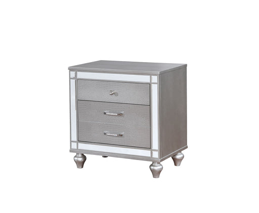 Brachium Silver Night Stand - Premium Nightstand from FOA East - Just $351! Shop now at Furniture Wholesale Plus  We are the best furniture store in Nashville, Hendersonville, Goodlettsville, Madison, Antioch, Mount Juliet, Lebanon, Gallatin, Springfield, Murfreesboro, Franklin, Brentwood