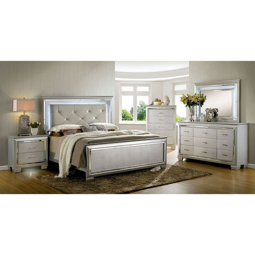 BELLANOVA Silver 5 Pc. Queen Bedroom Set w/ Chest - Premium Bedroom Set from FOA East - Just $3615.30! Shop now at Furniture Wholesale Plus  We are the best furniture store in Nashville, Hendersonville, Goodlettsville, Madison, Antioch, Mount Juliet, Lebanon, Gallatin, Springfield, Murfreesboro, Franklin, Brentwood