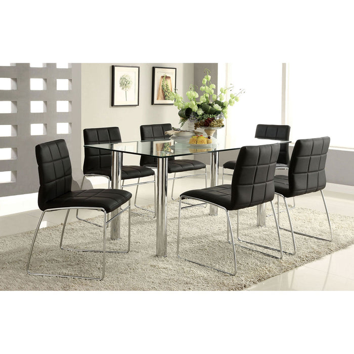 Oahu Chrome Dining Table - Premium Dining Table from FOA East - Just $323.70! Shop now at Furniture Wholesale Plus  We are the best furniture store in Nashville, Hendersonville, Goodlettsville, Madison, Antioch, Mount Juliet, Lebanon, Gallatin, Springfield, Murfreesboro, Franklin, Brentwood