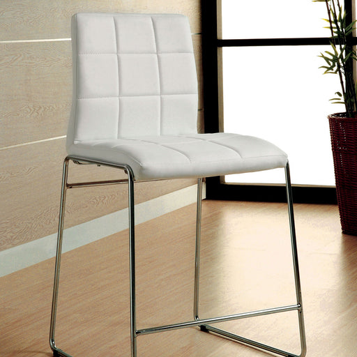 Kona II White Counter Ht. Chair - Premium Dining Chair from FOA East - Just $354.90! Shop now at Furniture Wholesale Plus  We are the best furniture store in Nashville, Hendersonville, Goodlettsville, Madison, Antioch, Mount Juliet, Lebanon, Gallatin, Springfield, Murfreesboro, Franklin, Brentwood