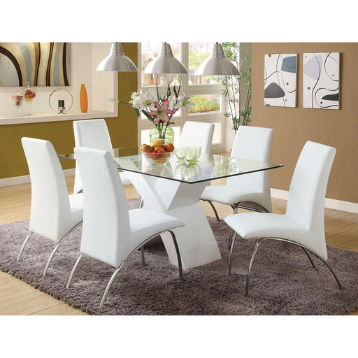 Wailoa White 7 Pc. Dining Table Set - Premium Dining Room Set from FOA East - Just $1948.05! Shop now at Furniture Wholesale Plus (Nashville,TN)  We are the best furniture store in Nashville, Hendersonville, Goodlettsville, Madison, Antioch, Mount Juliet, Lebanon, Gallatin, Springfield, Murfreesboro, Franklin, Brentwood