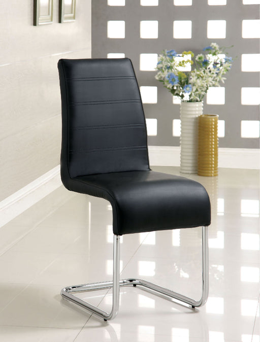 Mauna Black Side Chair - Premium Dining Chair from FOA East - Just $354.90! Shop now at Furniture Wholesale Plus  We are the best furniture store in Nashville, Hendersonville, Goodlettsville, Madison, Antioch, Mount Juliet, Lebanon, Gallatin, Springfield, Murfreesboro, Franklin, Brentwood
