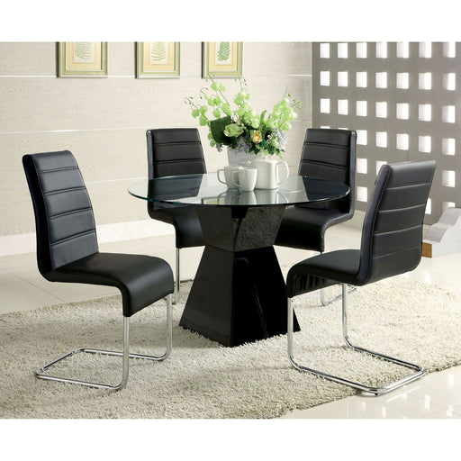 Mauna Black Round Dining Table - Premium Dining Table from FOA East - Just $512.85! Shop now at Furniture Wholesale Plus  We are the best furniture store in Nashville, Hendersonville, Goodlettsville, Madison, Antioch, Mount Juliet, Lebanon, Gallatin, Springfield, Murfreesboro, Franklin, Brentwood