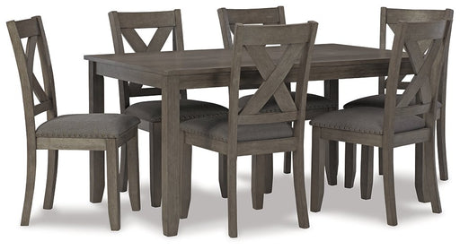 Caitbrook Dining Table and Chairs (Set of 7) - Premium Dining Table from Ashley Furniture - Just $643.55! Shop now at Furniture Wholesale Plus  We are the best furniture store in Nashville, Hendersonville, Goodlettsville, Madison, Antioch, Mount Juliet, Lebanon, Gallatin, Springfield, Murfreesboro, Franklin, Brentwood