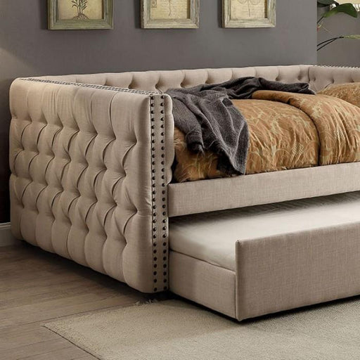 SUZANNE Ivory Twin Daybed - Premium Daybed from FOA East - Just $772.20! Shop now at Furniture Wholesale Plus  We are the best furniture store in Nashville, Hendersonville, Goodlettsville, Madison, Antioch, Mount Juliet, Lebanon, Gallatin, Springfield, Murfreesboro, Franklin, Brentwood