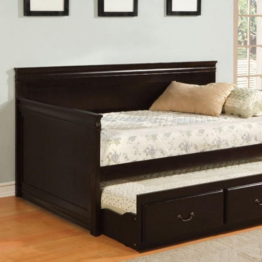 SAHARA Espresso Daybed w/ Twin Trundle, Espresso - Premium Daybed w/ Trundle from FOA East - Just $891.15! Shop now at Furniture Wholesale Plus  We are the best furniture store in Nashville, Hendersonville, Goodlettsville, Madison, Antioch, Mount Juliet, Lebanon, Gallatin, Springfield, Murfreesboro, Franklin, Brentwood