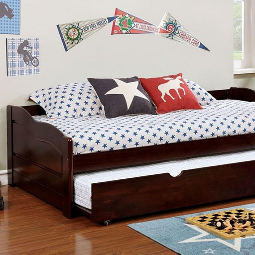 SUNSET Dark Walnut Daybed w/ Trundle, Espresso - Premium Daybed w/ Trundle from FOA East - Just $444.60! Shop now at Furniture Wholesale Plus  We are the best furniture store in Nashville, Hendersonville, Goodlettsville, Madison, Antioch, Mount Juliet, Lebanon, Gallatin, Springfield, Murfreesboro, Franklin, Brentwood