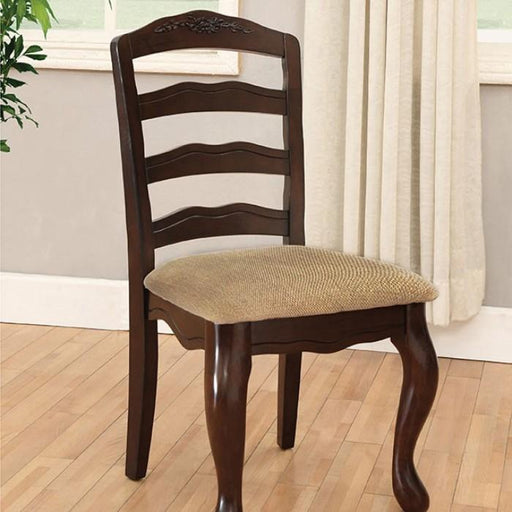 Townsville Dark Walnut/Tan Side Chair (2/CTN) - Premium Dining Chair from FOA East - Just $325.65! Shop now at Furniture Wholesale Plus  We are the best furniture store in Nashville, Hendersonville, Goodlettsville, Madison, Antioch, Mount Juliet, Lebanon, Gallatin, Springfield, Murfreesboro, Franklin, Brentwood