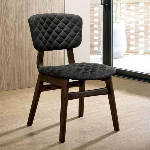 Shayna Black/Light Oak Side Chair W/ Fabric Back (2/ctn) - Premium Dining Chair from FOA East - Just $278.85! Shop now at Furniture Wholesale Plus  We are the best furniture store in Nashville, Hendersonville, Goodlettsville, Madison, Antioch, Mount Juliet, Lebanon, Gallatin, Springfield, Murfreesboro, Franklin, Brentwood