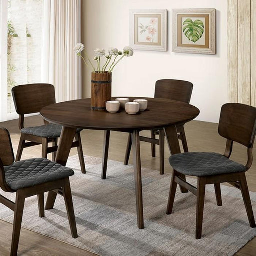 Shayna Gray Walnut Round Table - Premium Dining Table from FOA East - Just $349.05! Shop now at Furniture Wholesale Plus  We are the best furniture store in Nashville, Hendersonville, Goodlettsville, Madison, Antioch, Mount Juliet, Lebanon, Gallatin, Springfield, Murfreesboro, Franklin, Brentwood