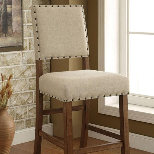 SANIA Rustic Oak Bar Chair (2/CTN) - Premium Dining Chair from FOA East - Just $304.20! Shop now at Furniture Wholesale Plus  We are the best furniture store in Nashville, Hendersonville, Goodlettsville, Madison, Antioch, Mount Juliet, Lebanon, Gallatin, Springfield, Murfreesboro, Franklin, Brentwood