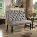 Sania III Light Gray 2-Seater Love Seat Bench - Premium Bench from FOA East - Just $376.35! Shop now at Furniture Wholesale Plus  We are the best furniture store in Nashville, Hendersonville, Goodlettsville, Madison, Antioch, Mount Juliet, Lebanon, Gallatin, Springfield, Murfreesboro, Franklin, Brentwood