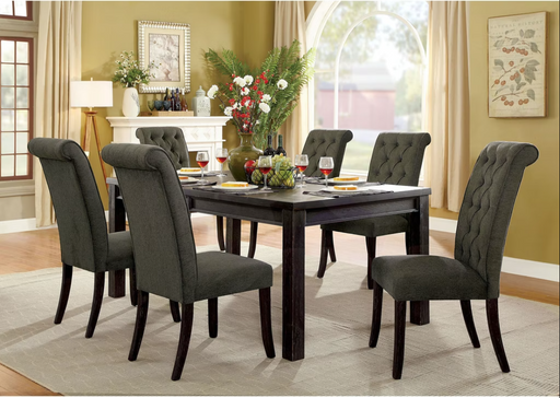 Sania III Antique Black, Gray 7 Pc. Dining Table Set - Premium Dining Room Set from FOA East - Just $1552.20! Shop now at Furniture Wholesale Plus  We are the best furniture store in Nashville, Hendersonville, Goodlettsville, Madison, Antioch, Mount Juliet, Lebanon, Gallatin, Springfield, Murfreesboro, Franklin, Brentwood